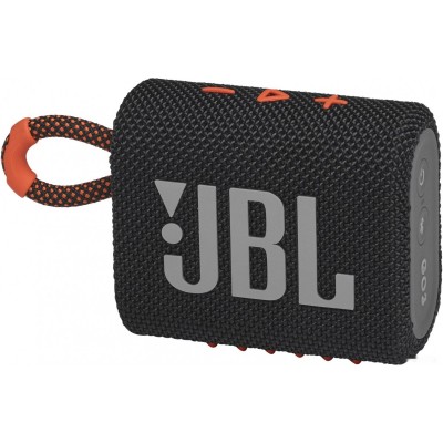 Портативная акустика JBL Go 3 (черный/оранжевый)