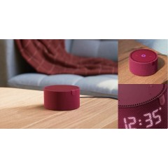 Умная колонка Яндекс Станция Мини 2 с часами (красный гранат)