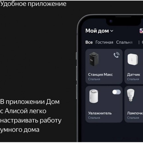 Умная колонка Яндекс Станция Макс (с хабом умного дома Zigbee, черный)