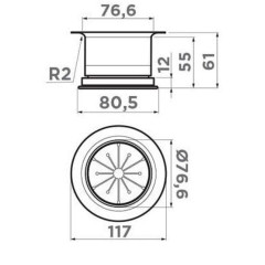 Горловина Omoikiri NA-04-GB