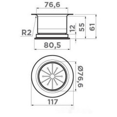 Горловина Omoikiri NA-04 AB-022