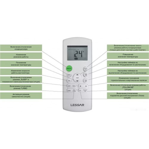 Кондиционер Lessar Amigo Inverter R410a LS-HE09KRA2A/LU-HE09KRA2A