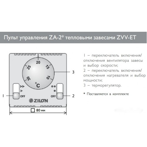 Тепловая завеса Zilon ZVV-1E6T