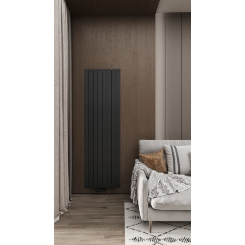 Радиатор РадиаТерм Франколи 1 (RTF18812.1 ребер 8, черный матовый)