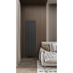 Радиатор РадиаТерм Франколи 1 (RTF18812 ребер 8, черный глянец)