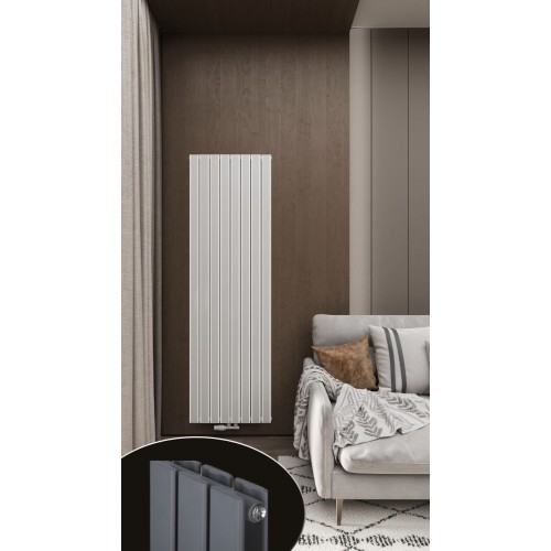 Радиатор РадиаТерм Франколи 2 (RTF18821 ребер 8, белый глянец)