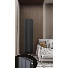 Радиатор РадиаТерм Франколи 2 (RTF18822 ребер 8, черный глянец)