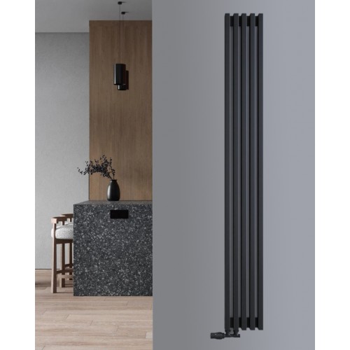 Радиатор РадиаТерм Кальдо (ребер 5, черный матовый)