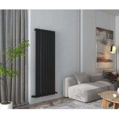 Радиатор РадиаТерм Альмерия 1 (RTA18812.1 ребер 8, черный матовый)