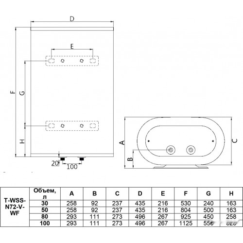 Водонагреватель Timberk Home Intellect T-WSS80-N72-V-WF