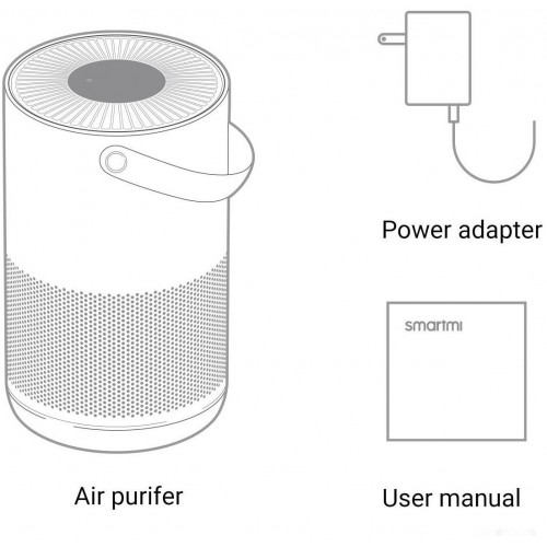 Очиститель воздуха SmartMi Air Purifier P1 ZMKQJHQP12 (серебристый)