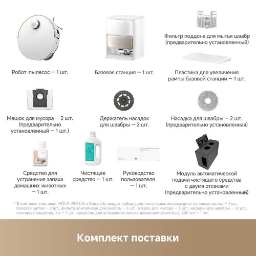 Робот-пылесос Trouver Robot Vacuum V50 Ultra Complete RLV72LE-1 (евровилка, черный)