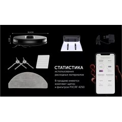 Робот-пылесос Polaris PVCR 4250 WIFI IQ Home (черный)
