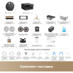 Робот-пылесос Dreame Robot Vacuum X60 Master Black RLX88DE (евровилка, черный)