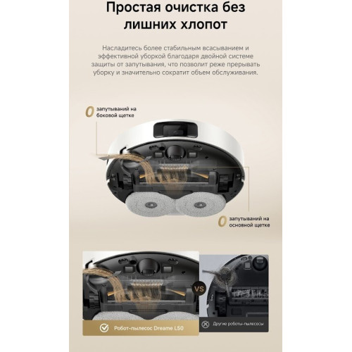 Робот-пылесос Dreame Robot Vacuum L50 White RLL43SA (евровилка, белый)