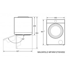 Стиральная машина Maunfeld MFWM127WH052