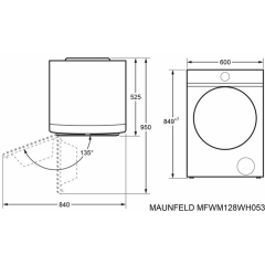 Стиральная машина Maunfeld MFWM128WH053