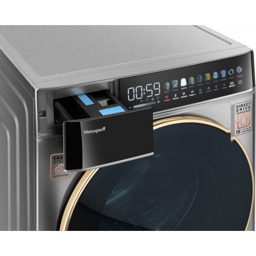 Стиральная машина Weissgauff WMD 58411 Direct Drive Inverter Premium Steam Steel