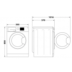 Стирально-сушильная машина Whirlpool FFWDB 964489 SV EE
