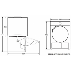 Сушильная машина Maunfeld MFDM169S