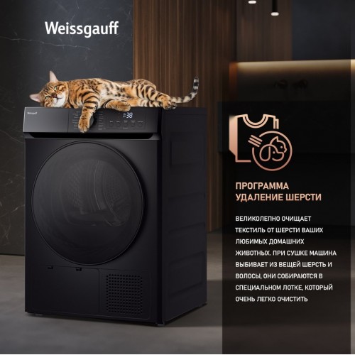 Сушильная машина Weissgauff WD 6010 Heat Pump Matt Black
