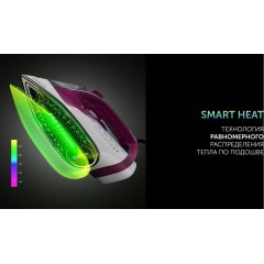 Утюг Polaris PIR 2860AK 3m (черный/розовый)