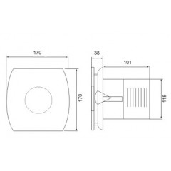 Вентилятор CATA X-MART 12 MATIC INOX