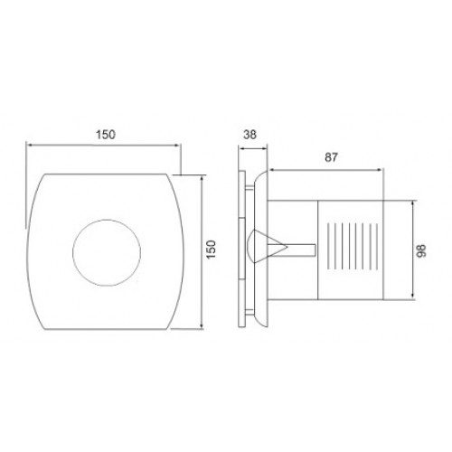 Вентилятор CATA x-mart 10 inox matic