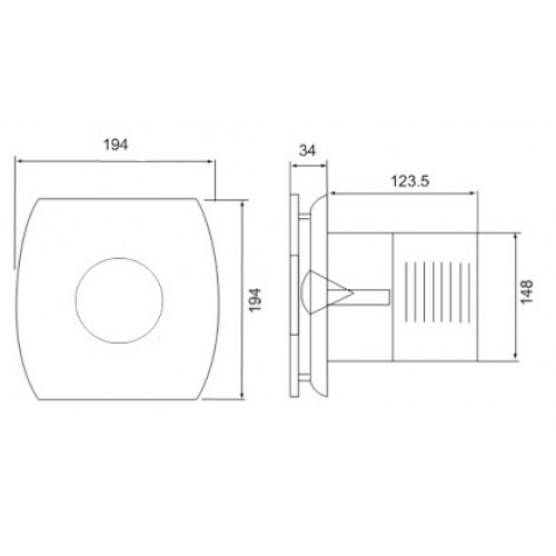 Вентилятор CATA x-mart 15 inox T