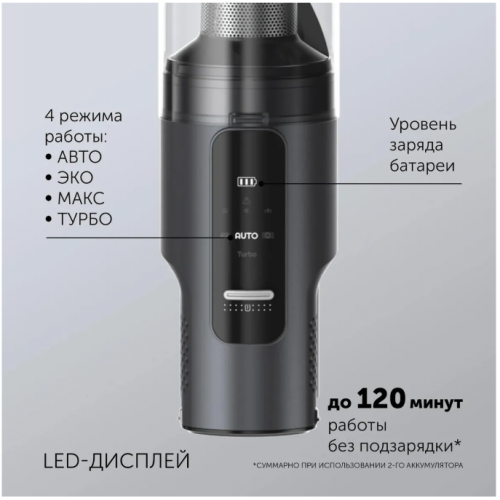 Вертикальный пылесос Polaris PVCSDC 2001 (серый)