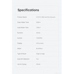 Вертикальный пылесос с влажной уборкой Dreame H13 Pro Wet and Dry Vacuum (международная версия)