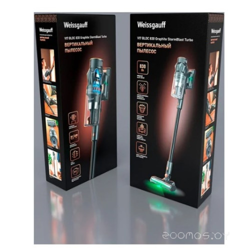Вертикальный пылесос Weissgauff V17 BLDC 830 Graphite StormBlast Turbo