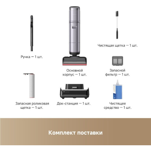 Вертикальный моющий пылесос Dreame H16 Pro Steam Wet and Dry Vacuum HHR48F (с евровилкой)
