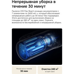 Вертикальный моющий пылесос Trouver Wet and Dry Vacuum K10 Flex Reach HMH20A (евровилка, черный)