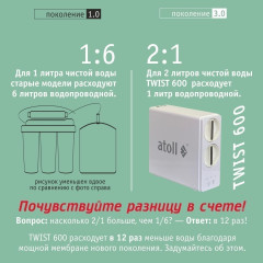 Система обратного осмоса Atoll Twist 600