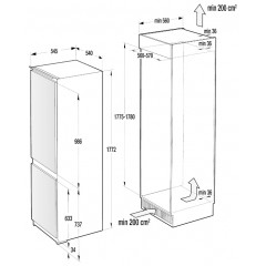 Холодильник с нижней морозильной камерой Gorenje RKI 4182 E1