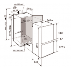 Холодильник с нижней морозильной камерой Midea MRI7217