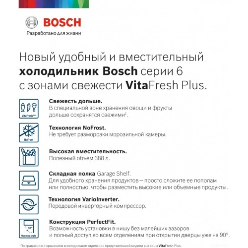 Холодильник Bosch Serie 6 VitaFresh Plus KGN39AV31R