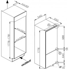 Холодильник Weissgauff WRKI 178 WNF