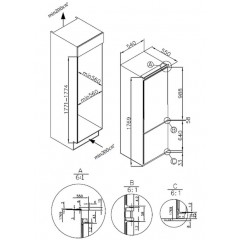 Встраиваемый холодильник Hansa BK307.0NFZC