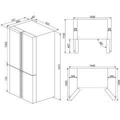 Четырёхдверный холодильник Smeg FQ60CPO5