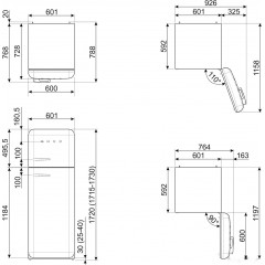 Холодильник Smeg FAB30RSV5