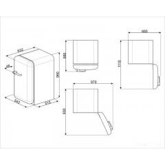Однокамерный холодильник Smeg FAB10HLRD5