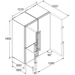 Холодильник комбинация side by side Liebherr SBSes 8483 Premium