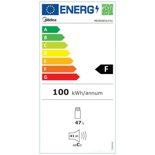 Однокамерный холодильник Midea MDRD86SLF01