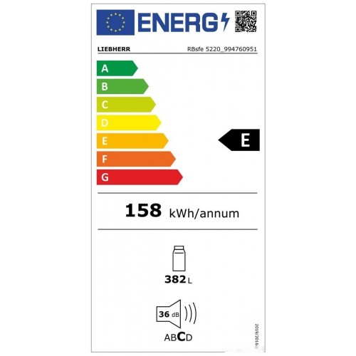 Однокамерный холодильник Liebherr RBsfe 5220 Plus BioFresh