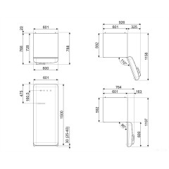 Однокамерный холодильник Smeg FAB28RDYVC5