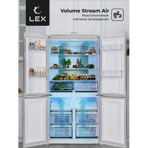 Четырёхдверный холодильник LEX LCD505WID