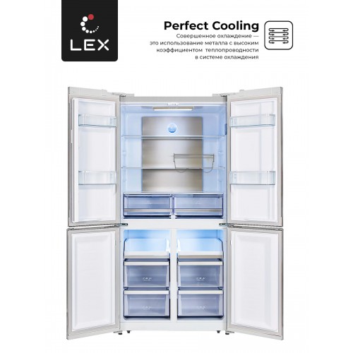 Четырёхдверный холодильник LEX LCD505WID