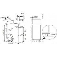 Встраиваемый холодильник Weissgauff WRKI 178 H NoFrost